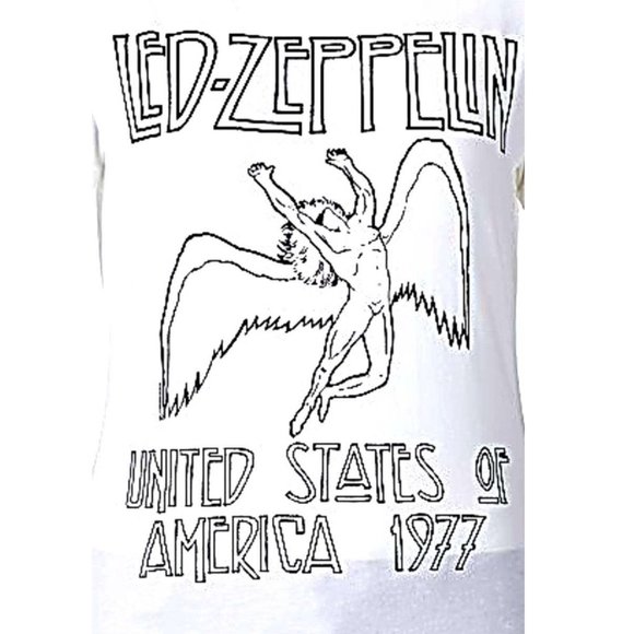 Led Zeppelin US Tour 1977 metal rock Official T-Shirt M NWT - Picture 2 of 2